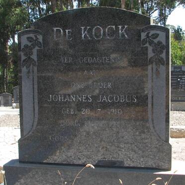 KOCK Johannes Jacobus, de 1910-19??
