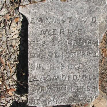MERWE Ernest, v.d. 1848-1931