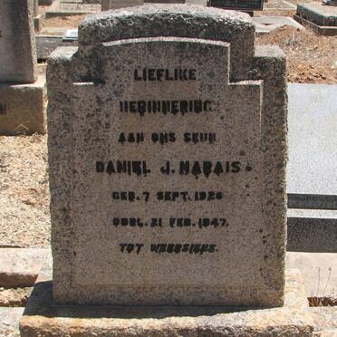 MARAIS Daniel J. 1926-1947