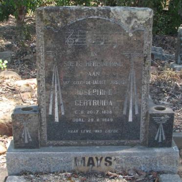 MAYS Josephine Gertruida 1888-1949