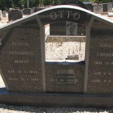 OTTO Petrus Hermanus Maree 1904-1983 &amp; Johanna Catherina LE ROUX 1901-1990