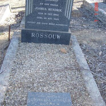 ROSSOUW Joshua Hendrik 1864-1920 &amp; Gertruida LE SUEUR 1869-1902
