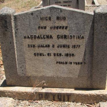 TOIT Magdalena Christina, du nee MALAN 1877-1950