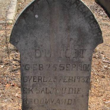 TOIT Elizabeth Margaretha, du 1904-1932