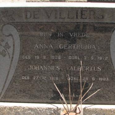 VILLIERS Johannes Albertus, de 1918-1983 &amp; Anna Gertruida 1928-1972