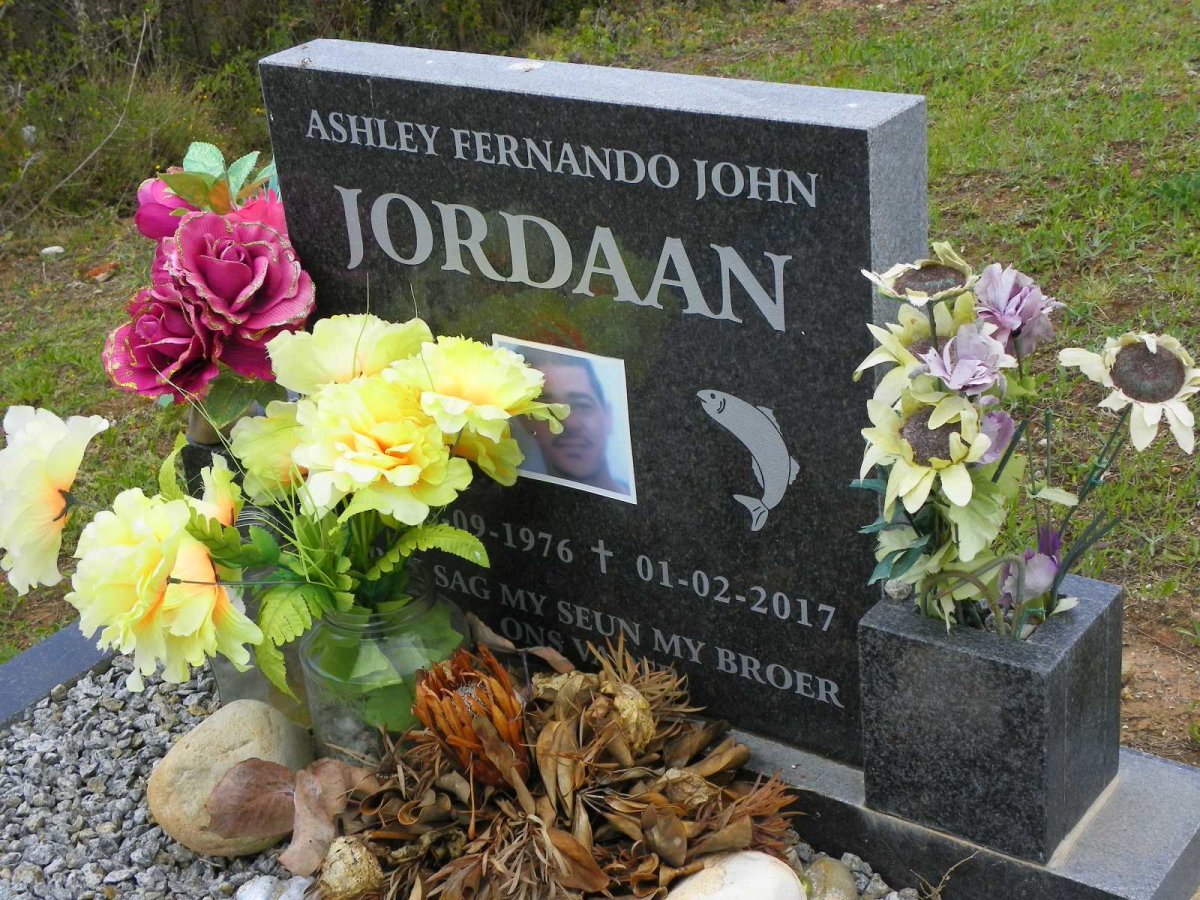 JORDAAN Ashley Fernando John 1976-2017