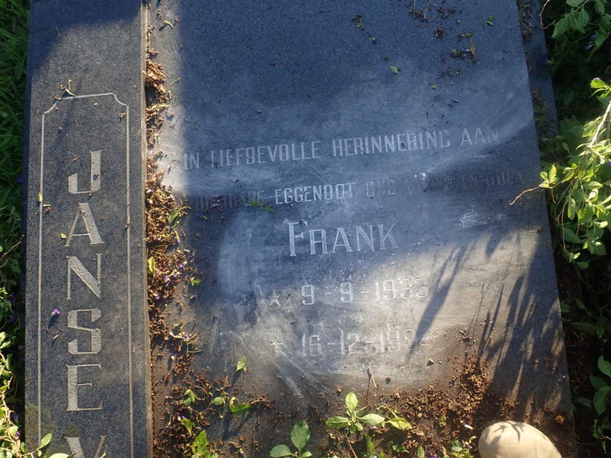 ? Frank, Janse van 1933-1994