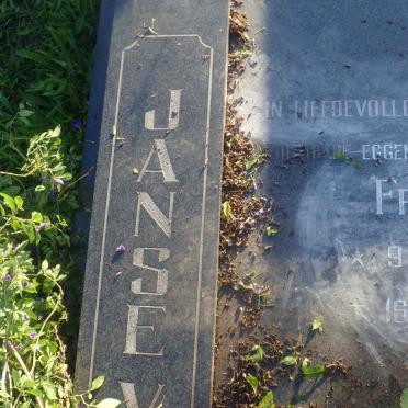 ? Frank, Janse van 1933-1994