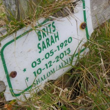 BRITS Sarah 1920-2013