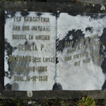 BARNARD Cecilia P. nee LOTZ 1896-1958