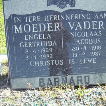 BARNARD Nicolaas Jacobus 1918-1987 &amp; Engela Gertuida 1929-1982