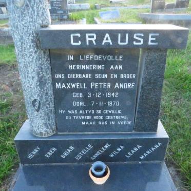 CRAUSE Maxwell Peter Andre 1942-1970