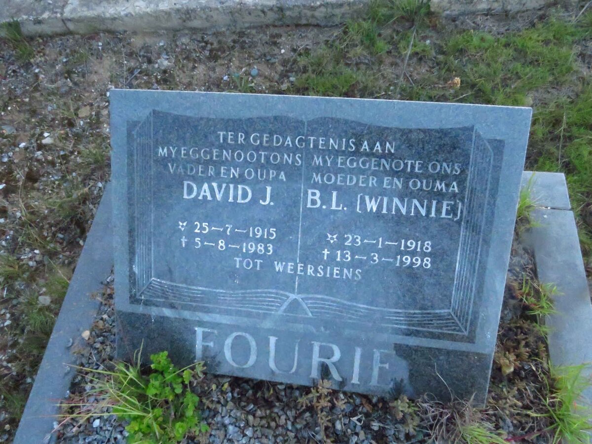 FOURIE David J. 1915-1983 & B.L. 1918-1998