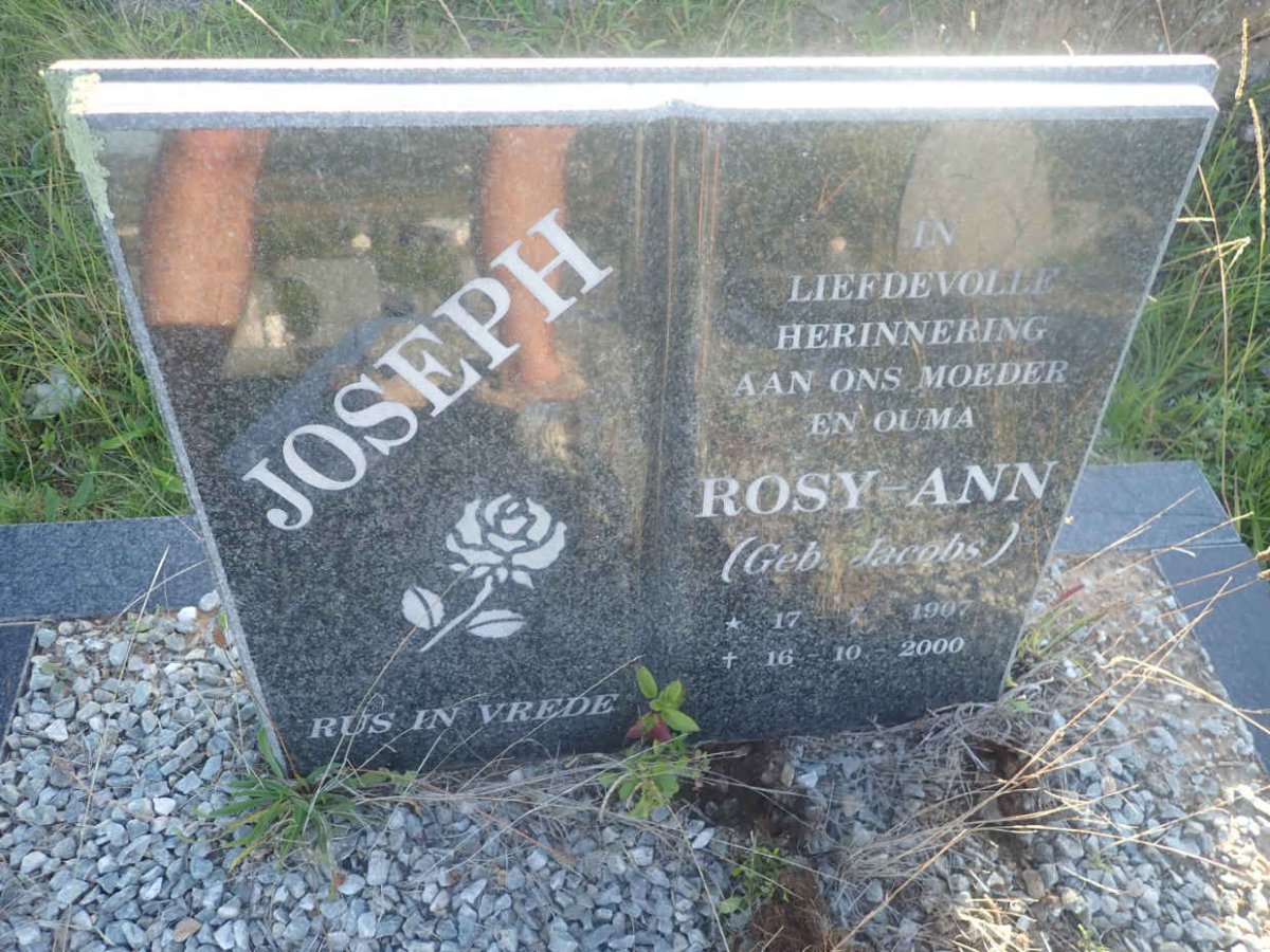 JOSEPH Rosy Ann nee JACOBS 1907-2000