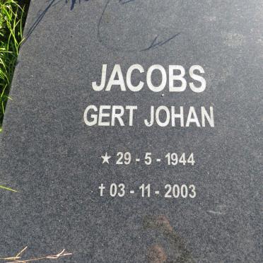 JACOBS Gert Johan 1944-2003