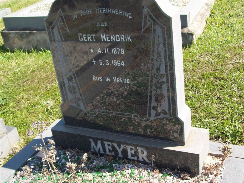 MEYER Gert Hendrik 1879-1964