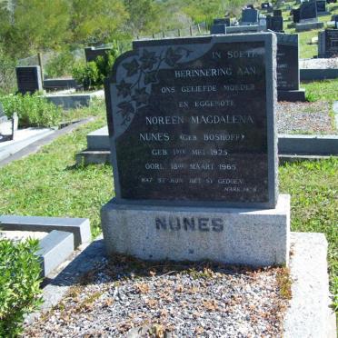 NUNES Noreen Magdalena nee BOSHOFF 1925-1965
