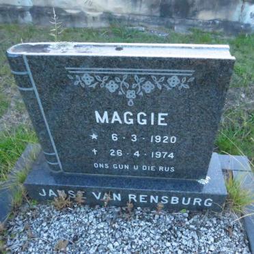 RENSBURG Maggie, Janse van 1920-1974