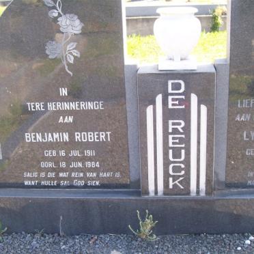 REUCK Benjamin Robert, de 1911-1984 &amp; Lydia Magdalena BOTHA 