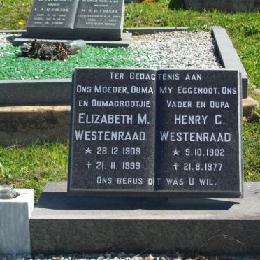 WESTENRAAD Henry C. 1902-1977 &amp; Elizabeth M. 1909-1999