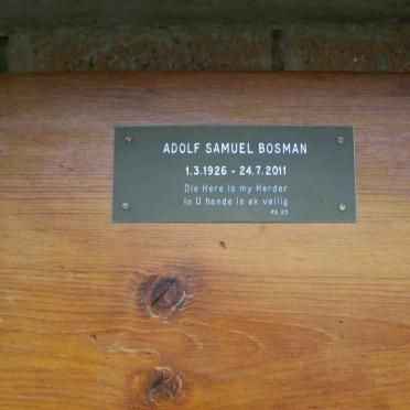 BOSMAN Adolf Samuel 1926-2011