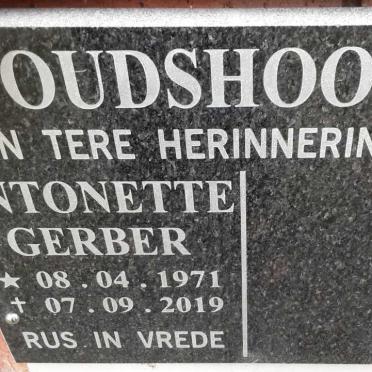 OUDSHOORN Antonette Gerber 1971-2019