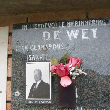 WET Izak Gerhardus, de 1923-2007