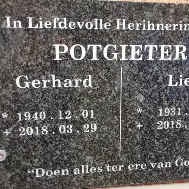 POTGIETER Gerhard 1940-2018 &amp; Lien 1931-2018