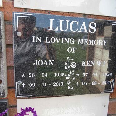 LUCAS Ken W.F. 1926-2020 & Joan 1925-2013