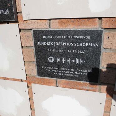 SCHOEMAN Hendrik Josephus 1964-2022
