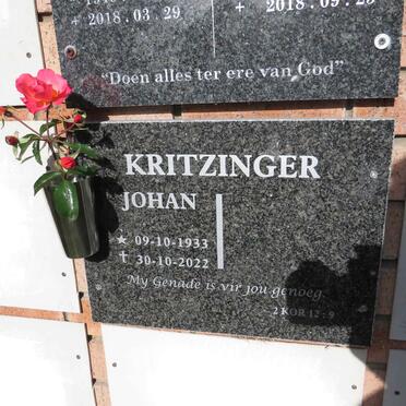 KRITZINGER Johan 1933-2022