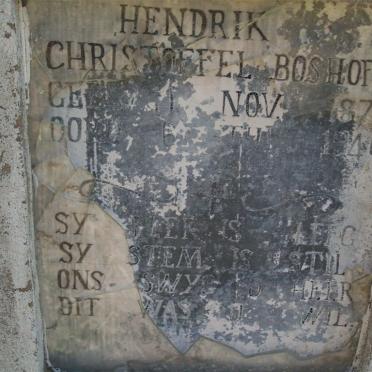 BOSHOFF Hendrik Christoffel 1877-1940