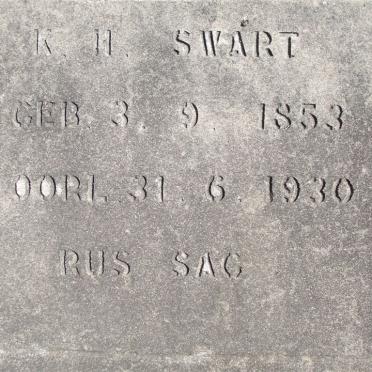 SWART K.H. 1853-1930