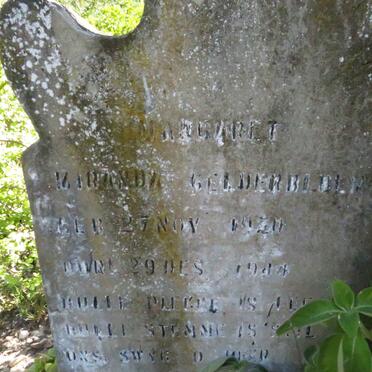 GELDERBLOEM Margaret Miranda 19??-1944