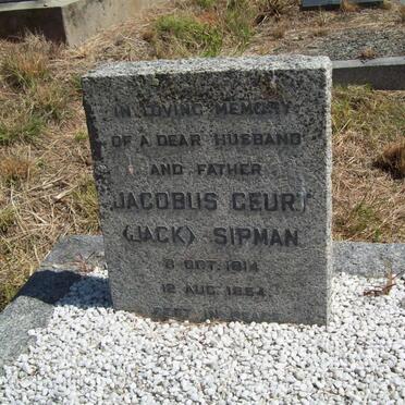 SIPMAN Jacobus Geurt 1914-1954