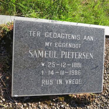PIETERSEN Sameul 1881-1886