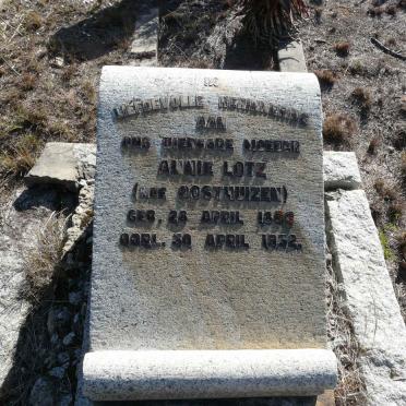 LOTZ Annie nee OOSTHUIZEN 1869-1932