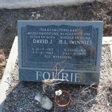 FOURIE David J. 1915-1983 &amp; B.L. 1918-1998