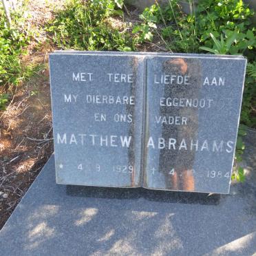 ABRAHAMS Matthew 1929-1984
