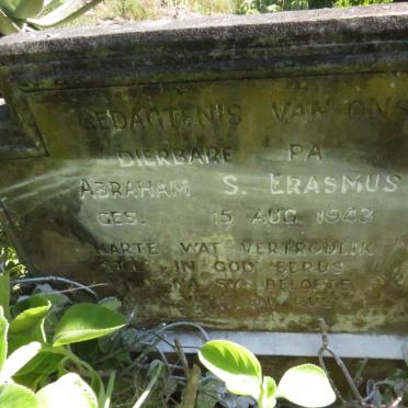 ERASMUS Abraham S. -1943