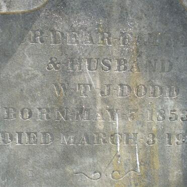 DODD W.T.J. 1853-1905