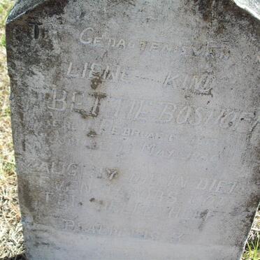 BOSHOFF Bettie 191?-1940