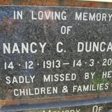 DUNCAN Nancy C. 1913-2001