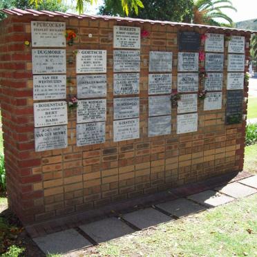 3. Overview on the old memorial wall at the Church