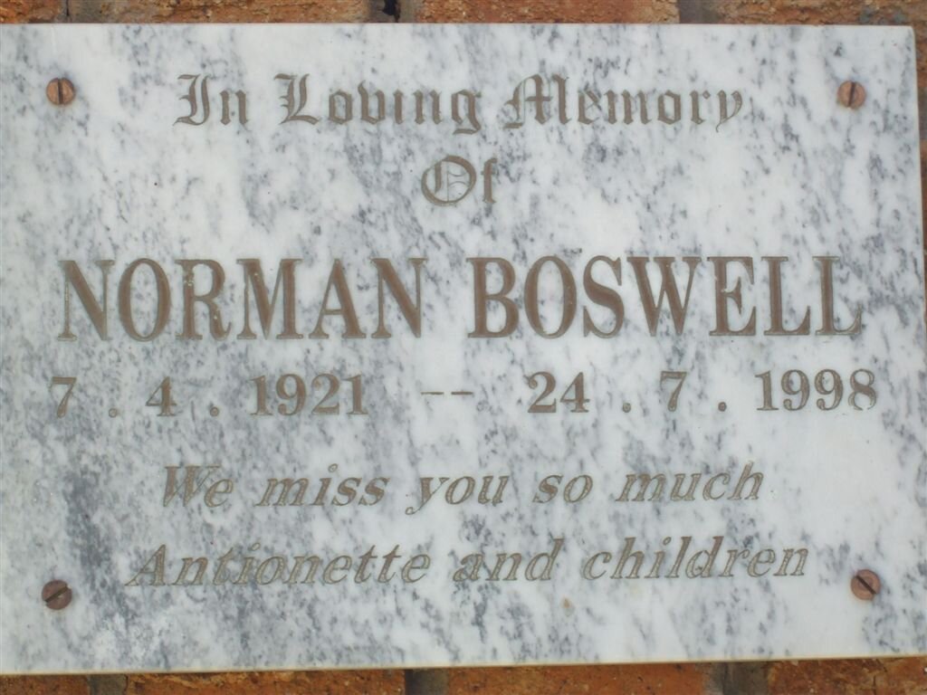 BOSWELL Norman 1921-1998