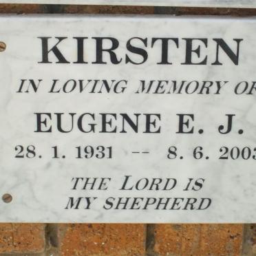 KIRSTEN Eugene E.J. 1931-2003