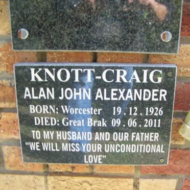 CRAIG Alan John Alexander, Knott 1926-2011