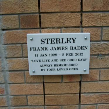 STERLEY Frank James Baden 1929-2012