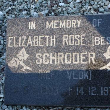 SCHRODER Elizabeth Rose nee VLOK 1903-1978