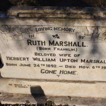 MARSHALL Ruth nee FRANKLIN 1892-1938